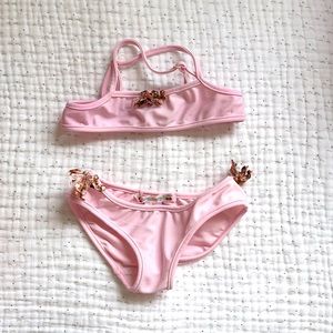 Bonpoint size 3 T two piece bathing suit in pink
